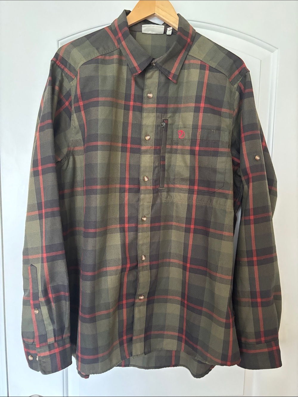Fjallraven Fjallglim Laurel Green Trekking Shirt Men’s XL EUC